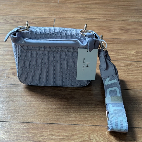 Halston Heritage Lavender Bag with Gold Accents - Picture 2 of 3